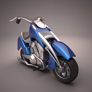 cartoon motorcycle 3d fbx