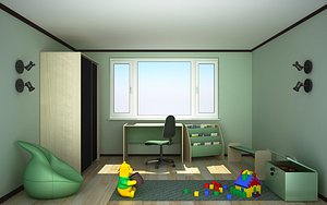 3ds max kids room interior