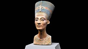 3D egyptian queen nefertiti
