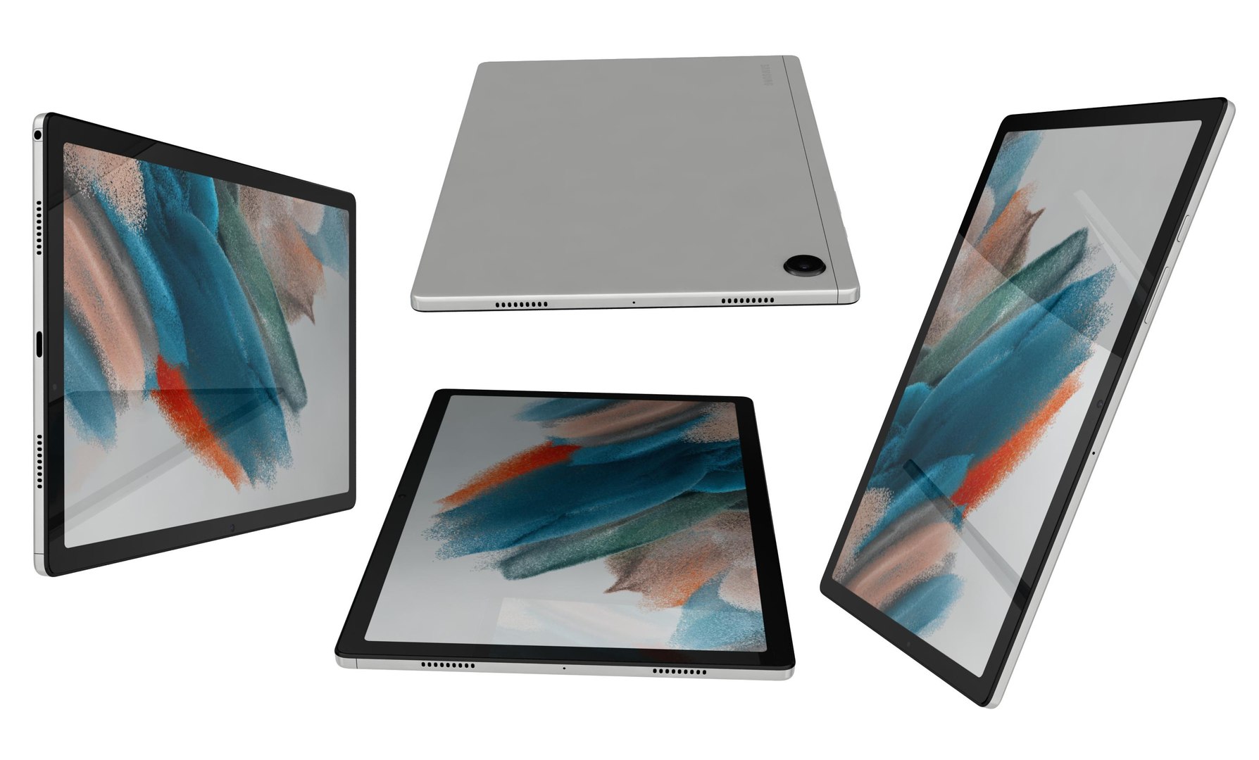 Samsung Galaxy Tab A8 Silver 3D model https://p.turbosquid.com/ts-thumb/eh/ZXfRob/Xy/16/jpg/1641206089/1920x1080/fit_q87/153a56025351aa40b9b54203d95150b527ff6fee/16.jpg