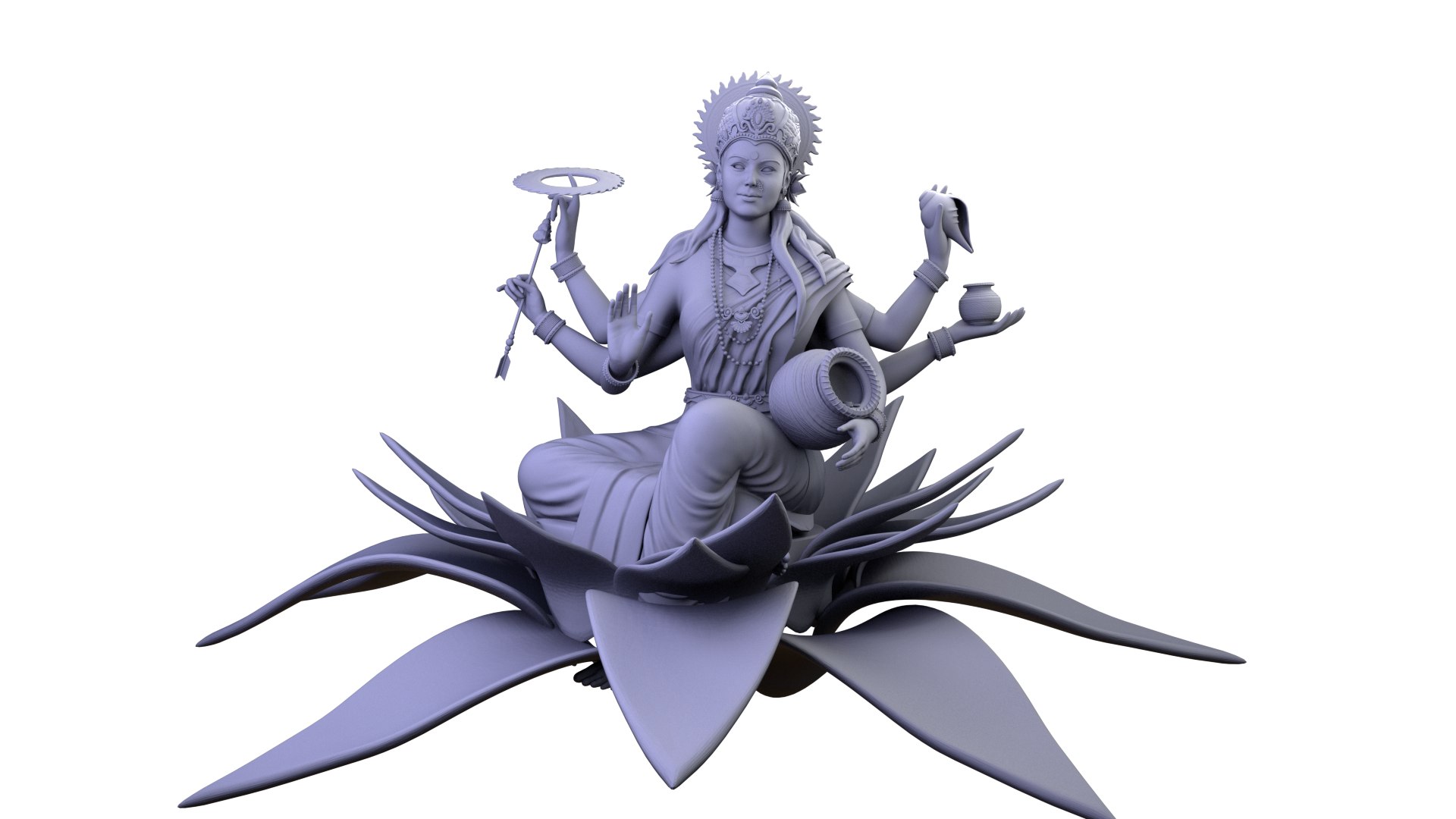 Godess lakshmi model TurboSquid 1677931