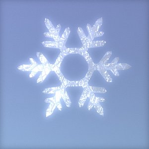 snow flake 3d model