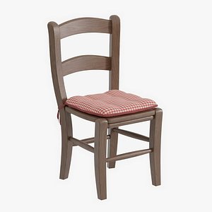 Rustic Chair with Pillow