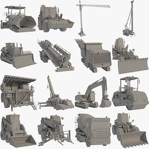 Heavy Construction Machinery 16 in 1 UVW Only