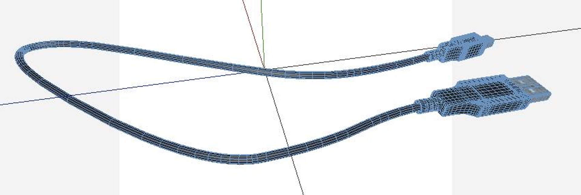 3d usb cable model