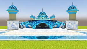 3D architecture mosque building