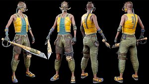 3D Apocalypse skinnyman model