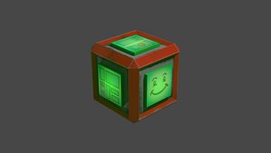 3D Simple Low-Poly Basic Bevelled Game Loot Crate