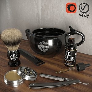 Straight razor shave set