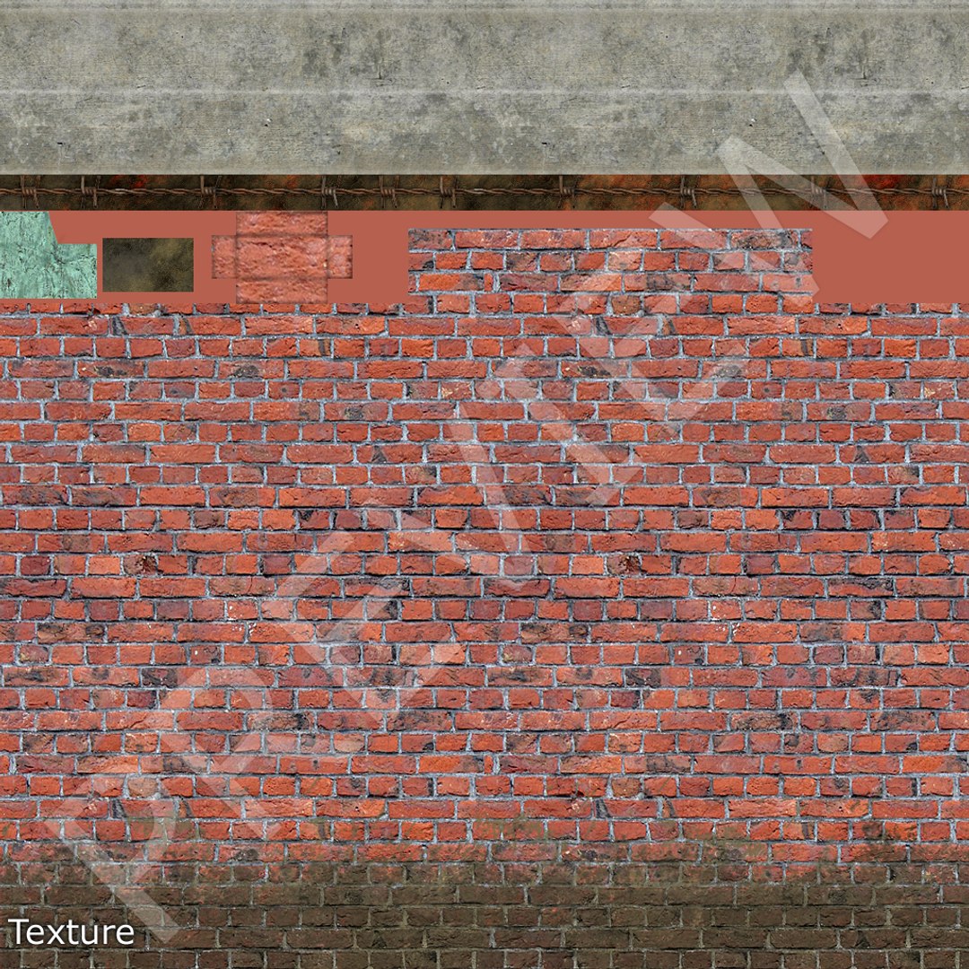 3d Brick Wall Set