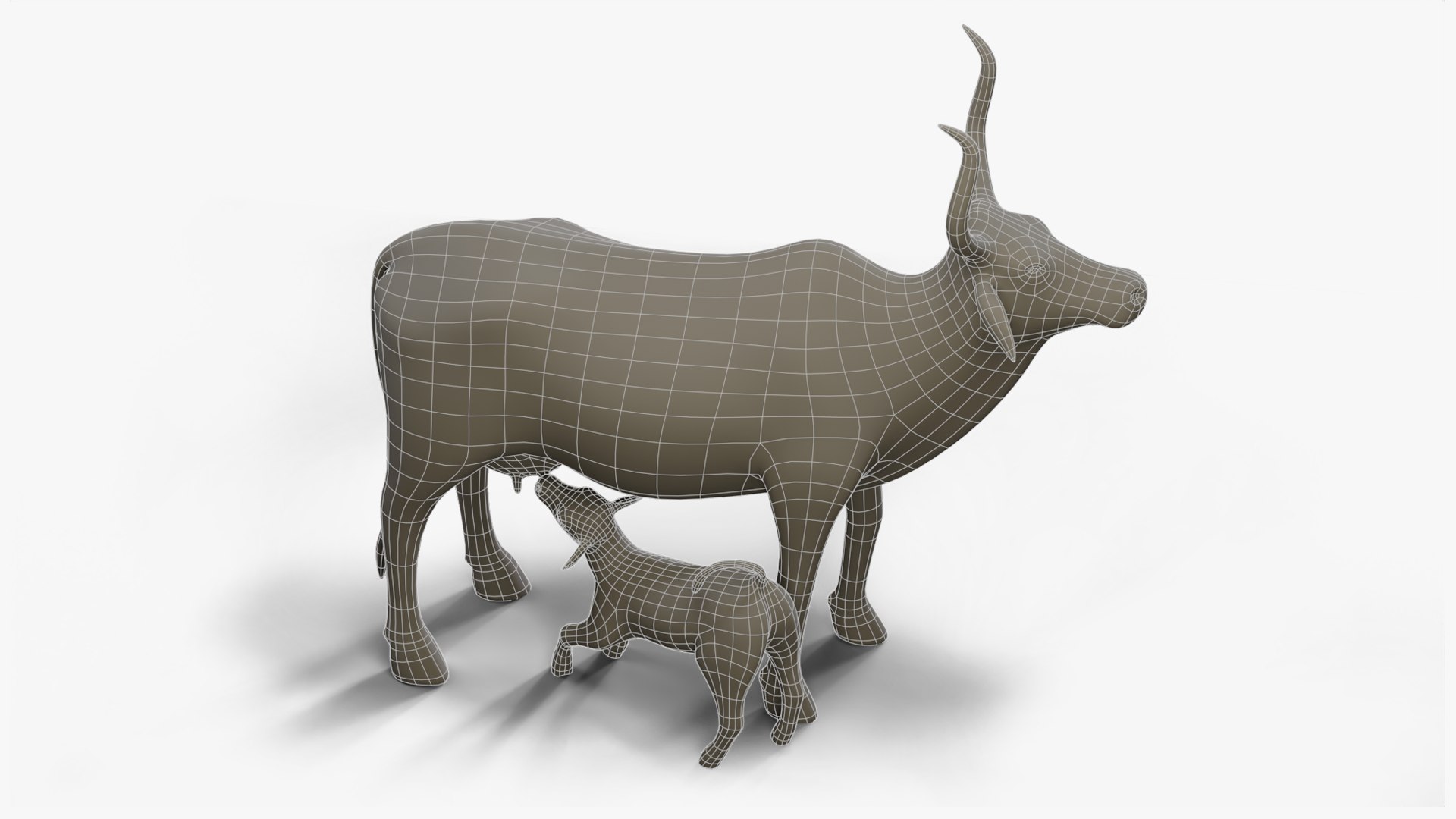 Cow And Calf Statue 3D Model - TurboSquid 2253493