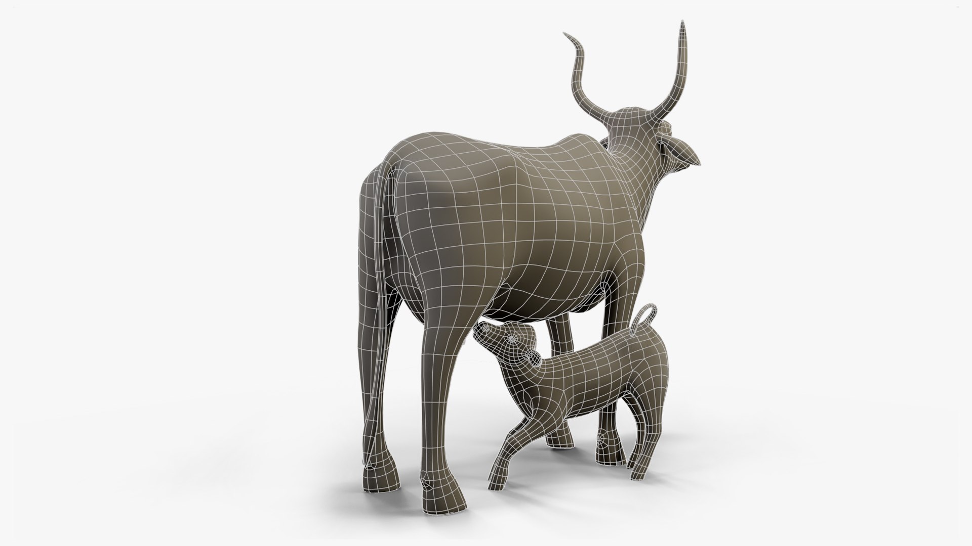 Cow And Calf Statue 3D Model - TurboSquid 2253493