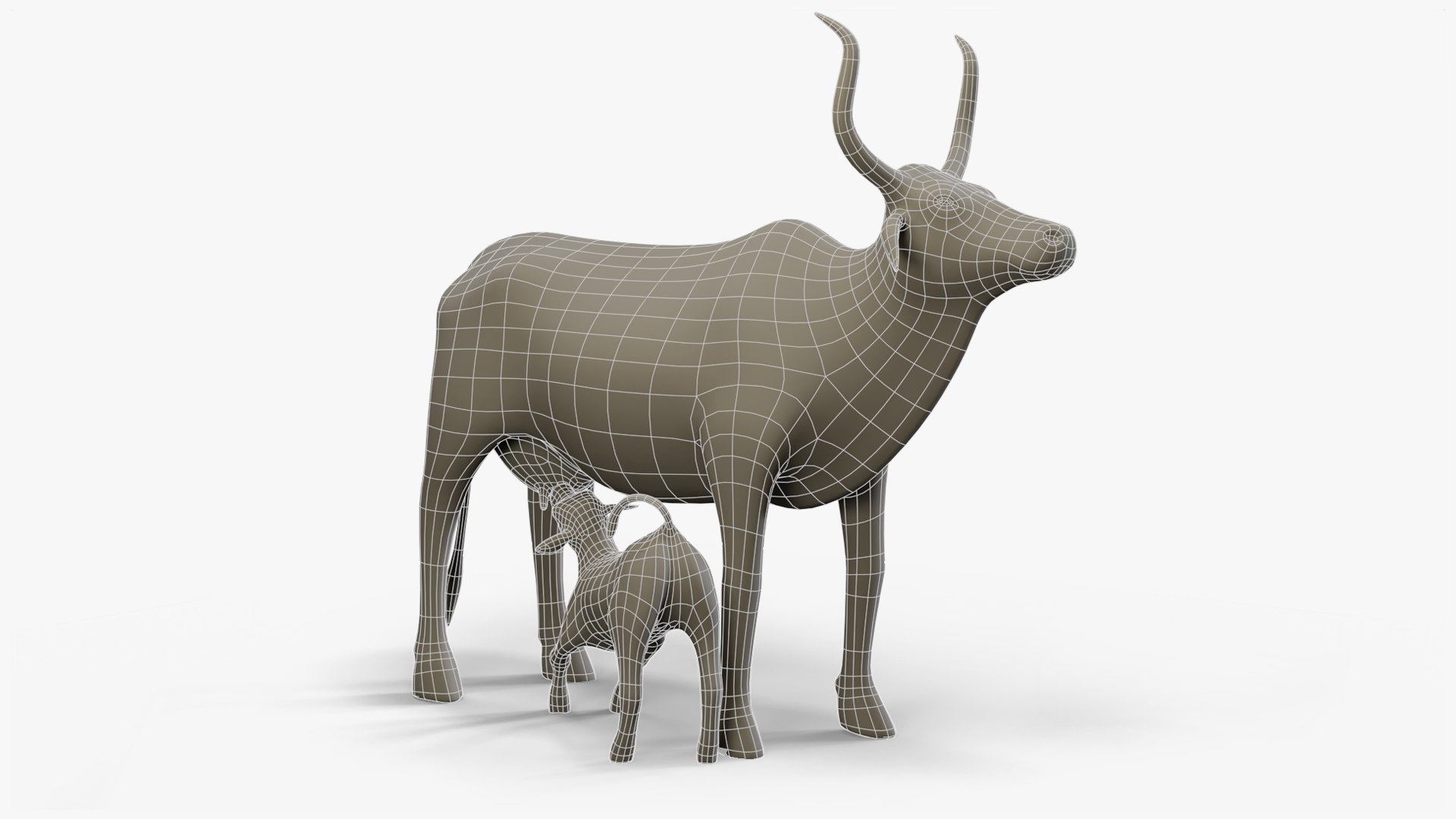 Cow And Calf Statue 3D Model - TurboSquid 2253493