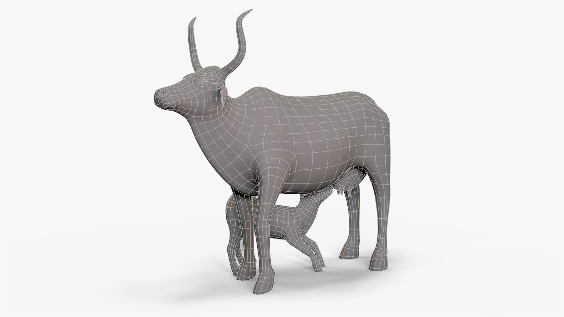 Cow And Calf Statue 3D Model - TurboSquid 2253493
