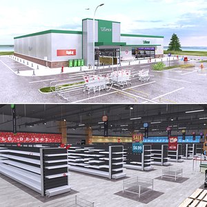 3D Big Supermarket - No Rack Product