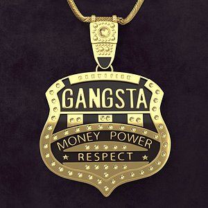 3D gangsta respect jewelry