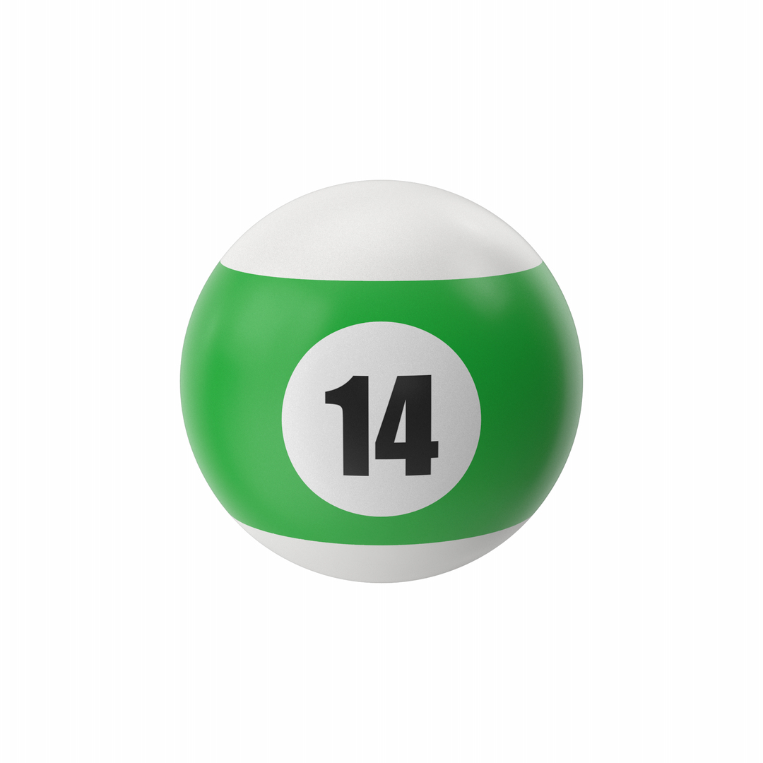 Pool And Snooker Ball 14 Model - TurboSquid 2195054