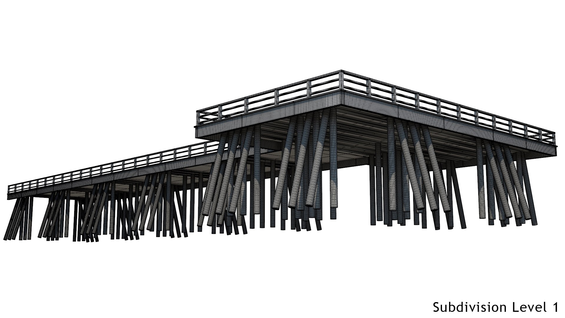 3D Wooden Pier - TurboSquid 1553480