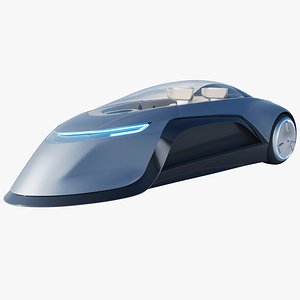 3D Generic Future Concept Car EV model
