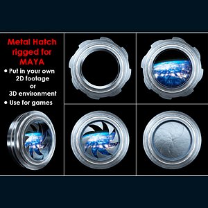 Metal Hatch Rigged&Animated