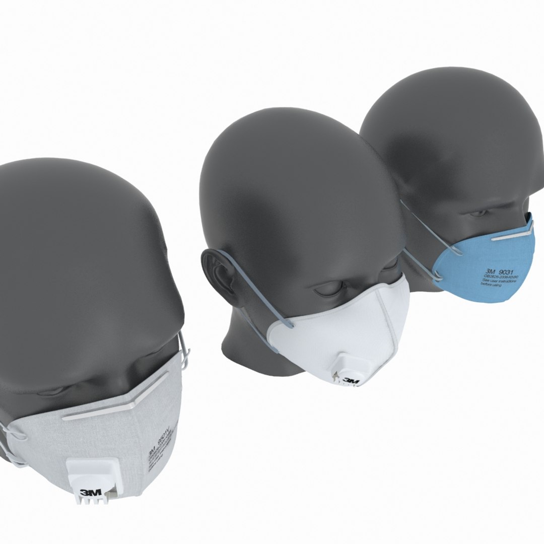 3D protective quipment model https://p.turbosquid.com/ts-thumb/ei/FEXC8u/jspLcuGP/collectionof3mprotectivemask4/jpg/1584092940/1920x1080/fit_q87/db39541ec969b307481ce2b681050731972ffcea/collectionof3mprotectivemask4.jpg