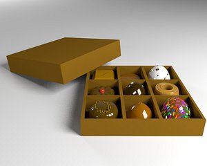 3D choco chocolate box