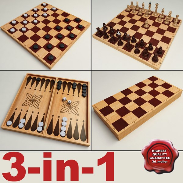 Chess, Checkers, Backgammon (Xadrez, Damas, Gamão)