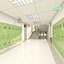 3d model school hallway