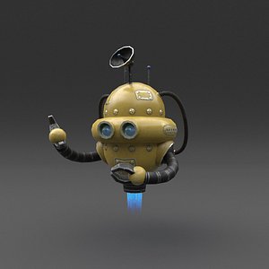 robot blender rigged 3D model