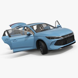 BYD Qin L DM-i Four-Door Saloon Deep Blue Rigged for Cinema 4D