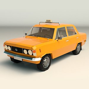 Low Poly Taxi Cab 04