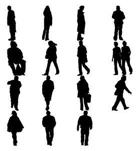 people silhouettes 3ds
