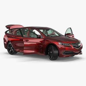 Acura TLX 2015 4dr Sedan Rigged 3D