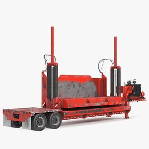 Old Portable Car Crusher Impact 5 Red Rigged