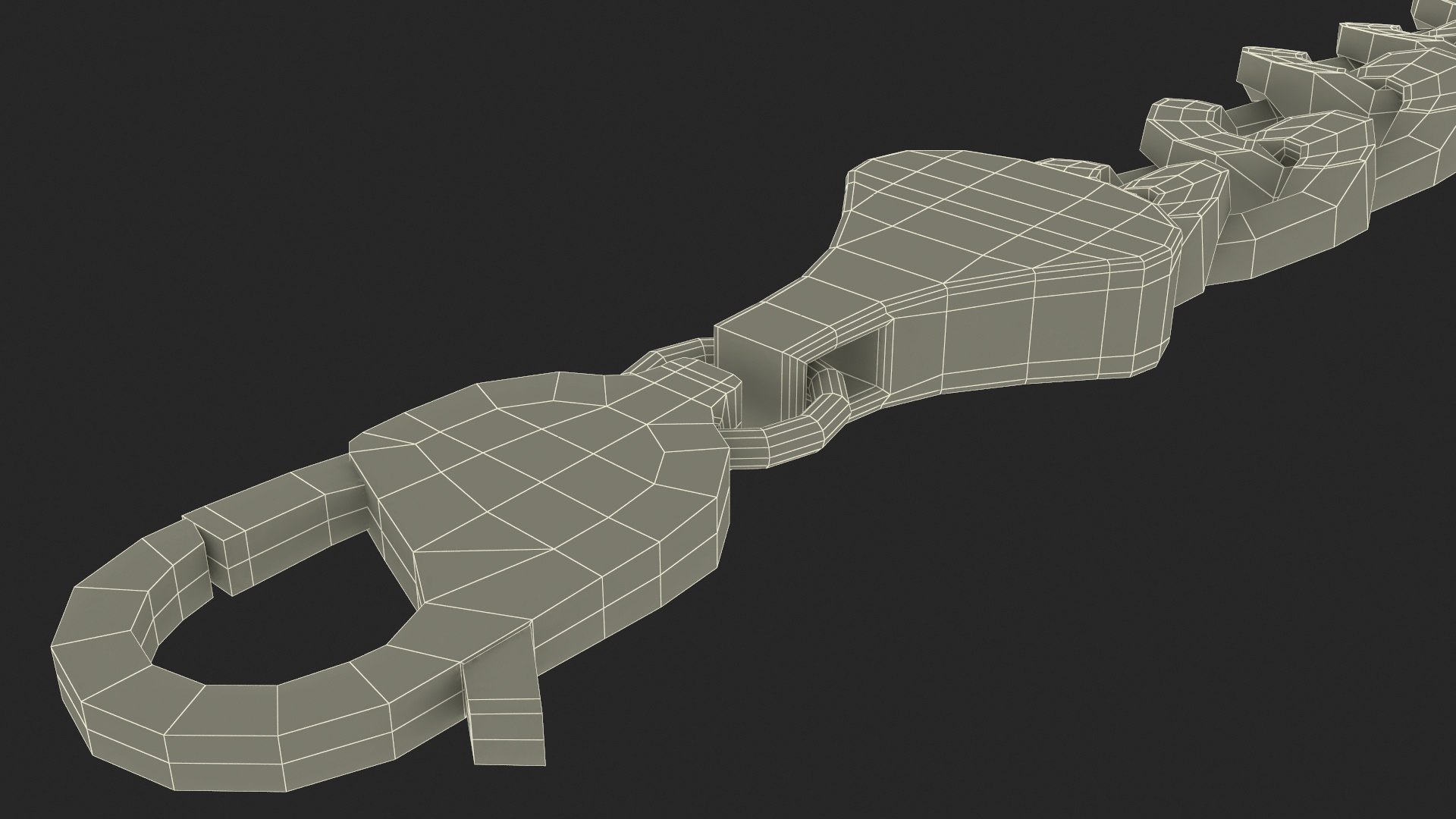 Curb Chain Silver 3D - TurboSquid 2239669