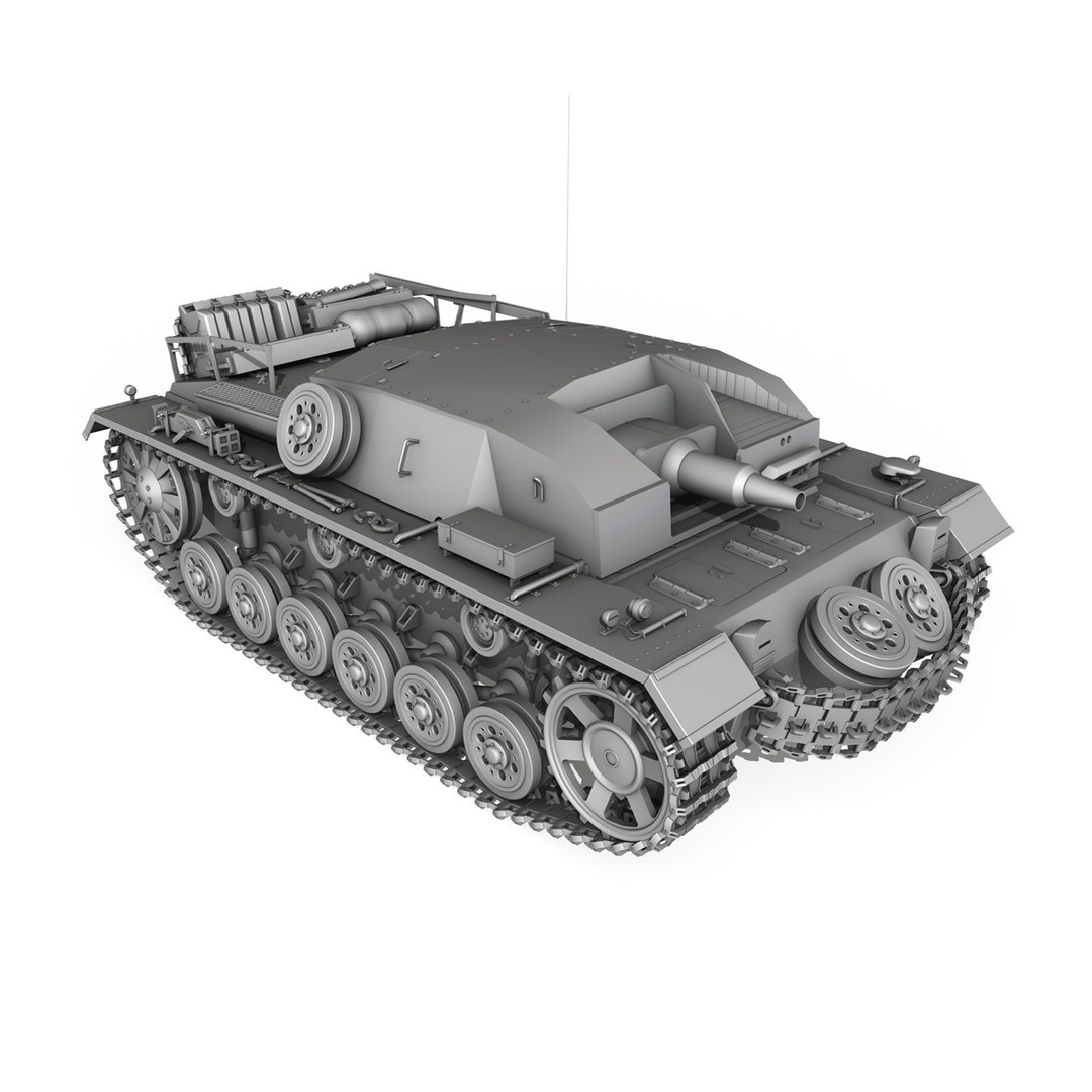 3d - iii stug panzer tank model