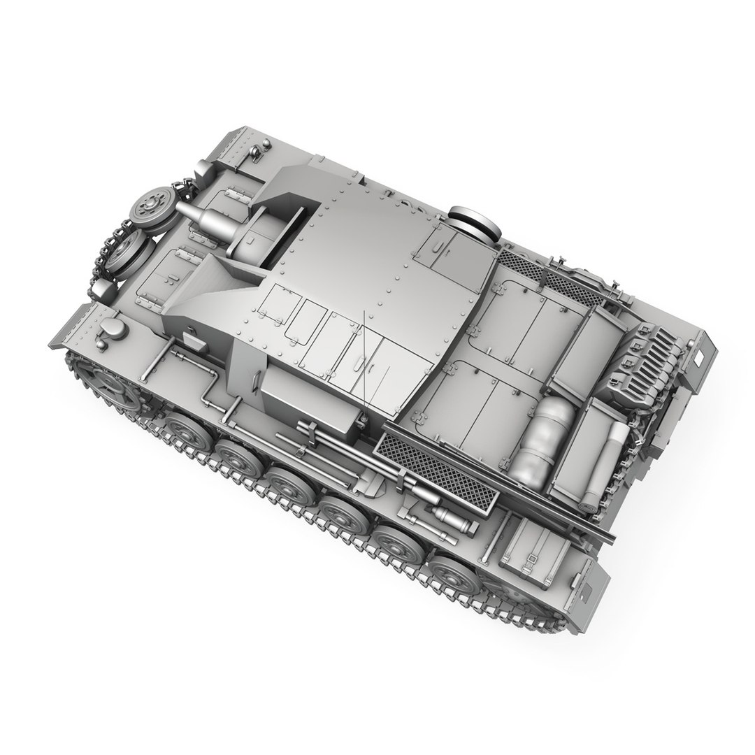 3d - iii stug panzer tank model