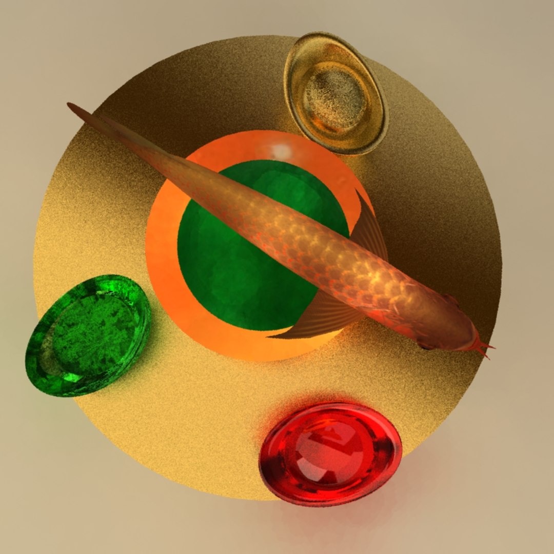 Chinese Gold Ingot Fish Model - TurboSquid 1304465