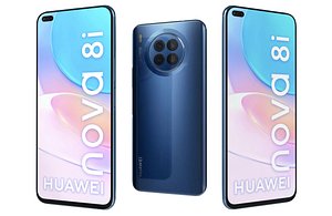 3D Huawei Nova 8i Interstellar Blue Low Poly model