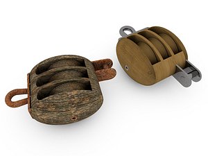 Triple becket sailing block (pulley)