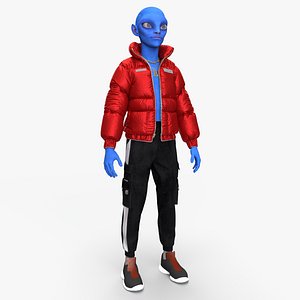 3D Alien NFT Model with all the source files and textures