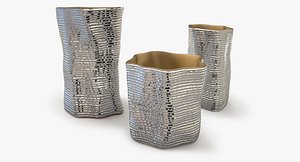 Silver vases by Argenesi Vesta series