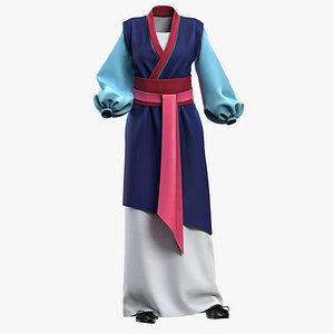 3D model Mulan outfit with texture