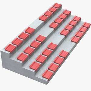 3D model Concrete Grandstand