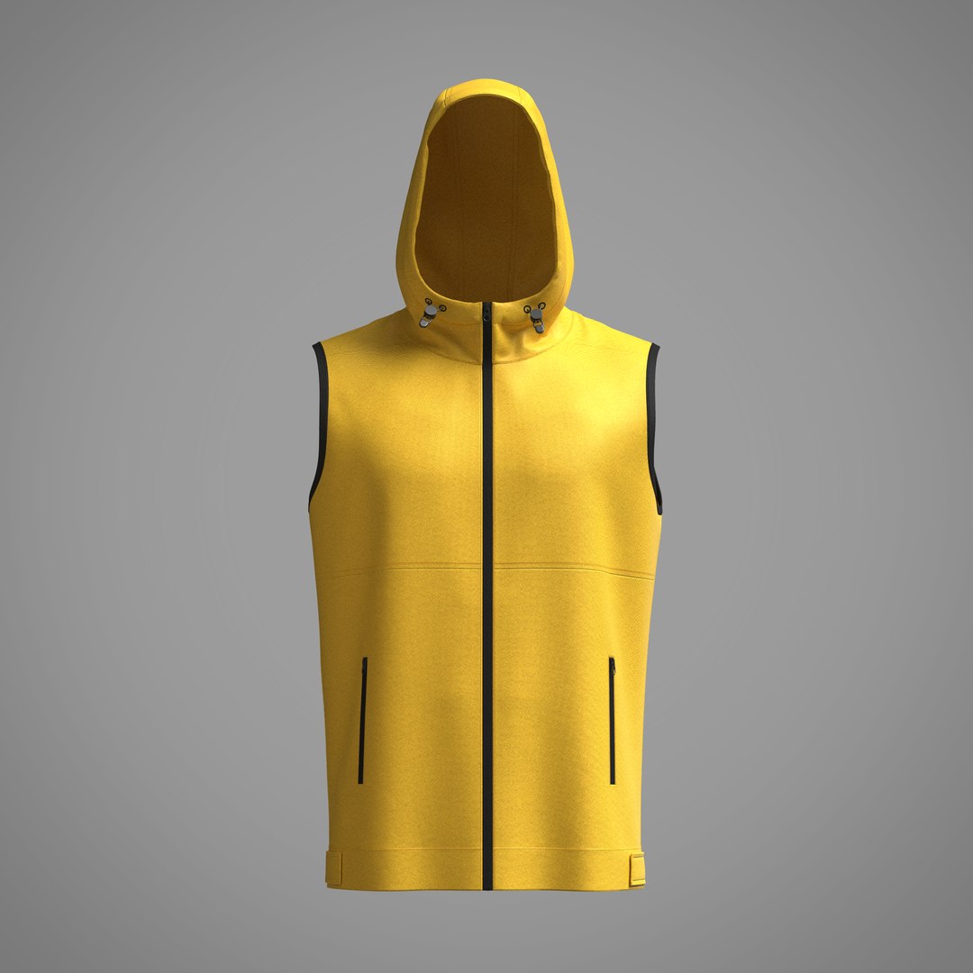 3D Hooded Vest 3D Model Model - TurboSquid 2235554