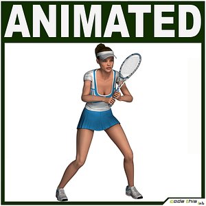 White Female Tennis Player CG