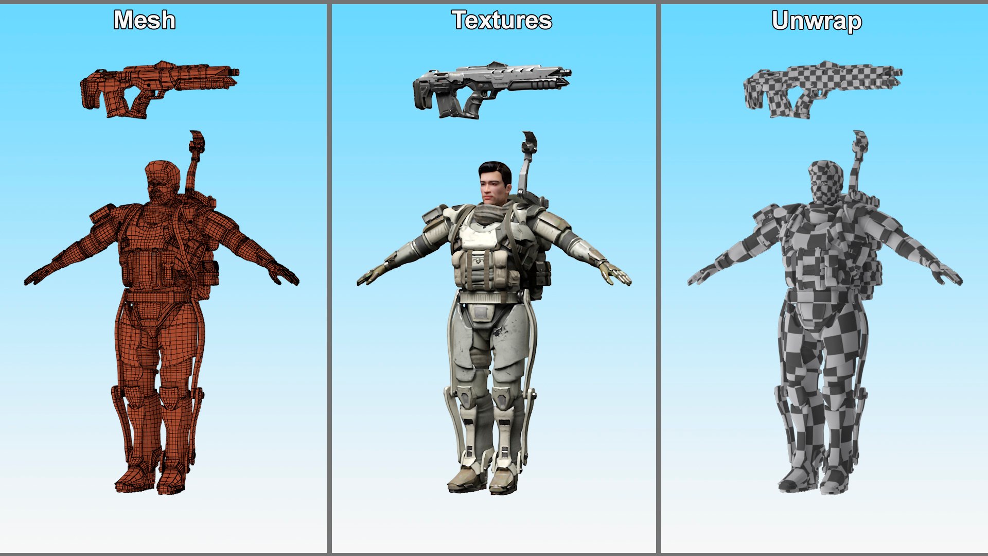 Soldier Wearing Exoskeleton 3D Model - TurboSquid 2306687