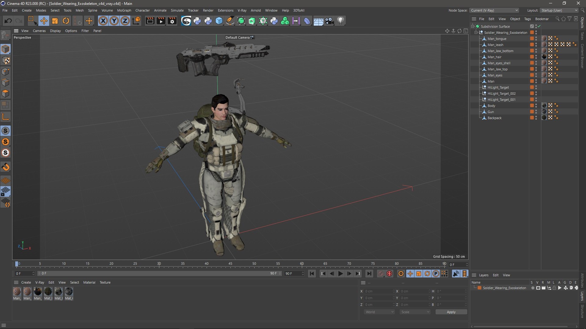 Soldier Wearing Exoskeleton 3D Model - TurboSquid 2306687