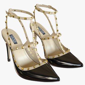 High Heels Women Shoes - Black 3D model