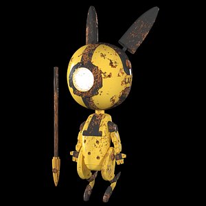 3D little bot bunny model